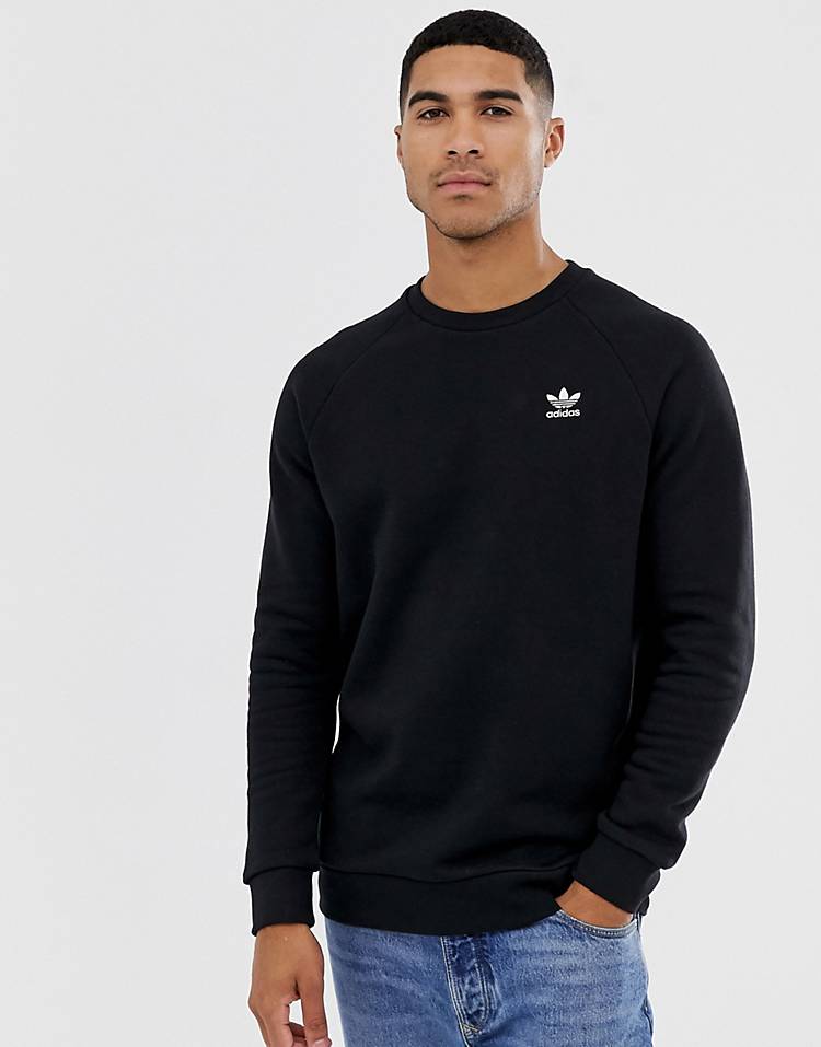 adidas Originals essentials sweatshirt with small logo in black